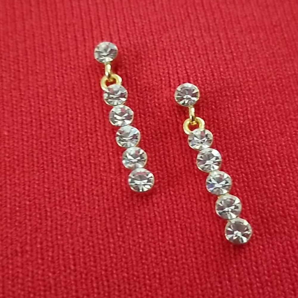 Rhinestone Earrings - Picture 3 of 5